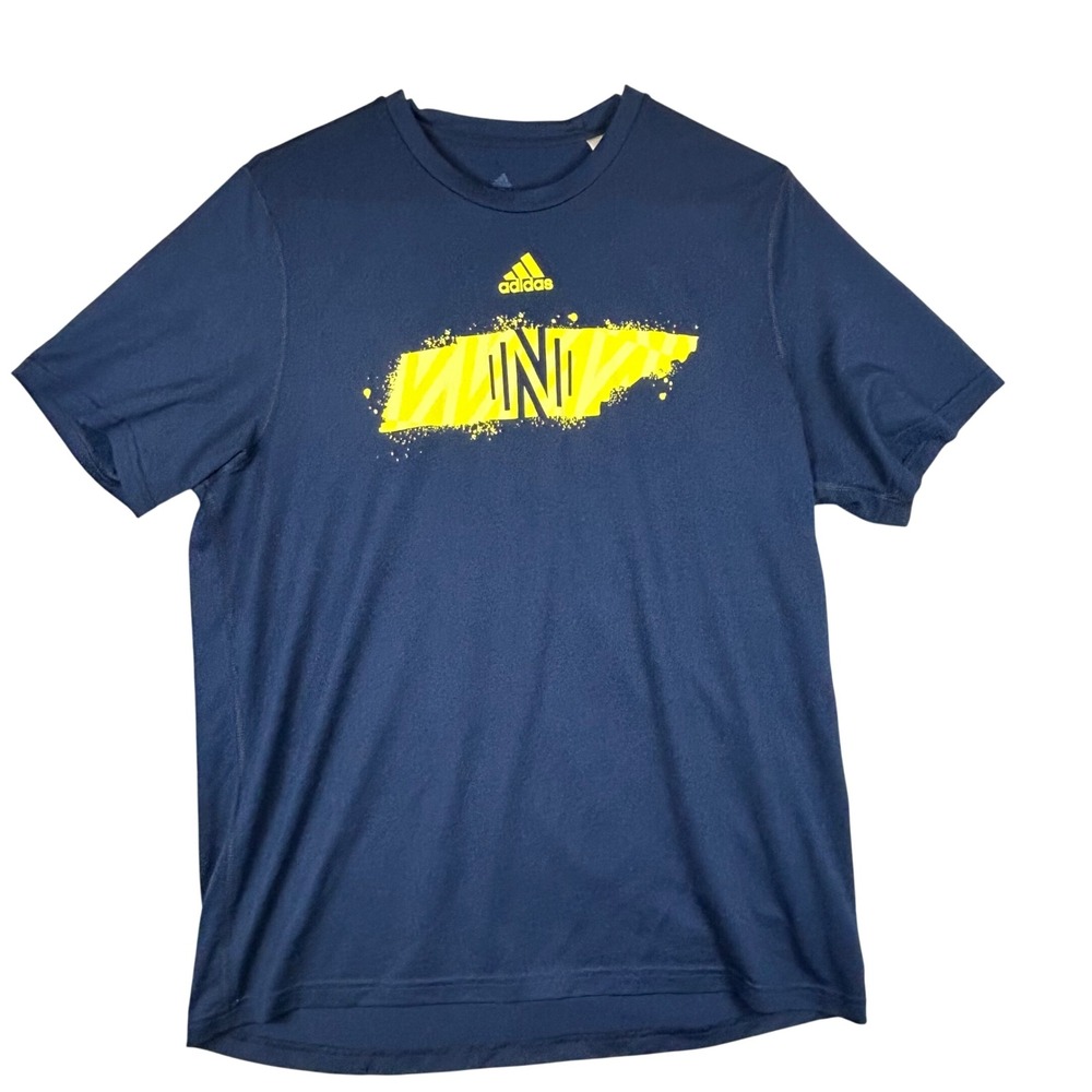 Adidas Nashville SC MLS Creator Tee Navy Blue Yellow Soccer Shirt Mens Large